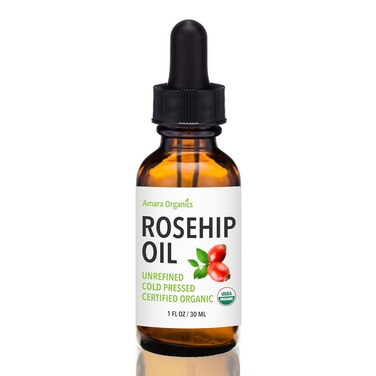 Rosehip Oil for Face - Unrefined &amp; Cold Pressed Essential Oil from the Seed - Nourishing for Skin &amp; Hair - USDA Certified Organic &amp; 100% Pure - 1 Oz