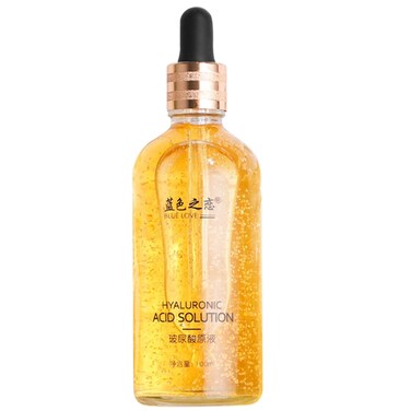 BLUE LOVE 24K Gold Foil Hyaluronic Acid Face Essence Serum - Anti-Aging Moisturizer for Dark Spots, Deep Hydration &amp; Radiant Skin, 3.38 fl oz
