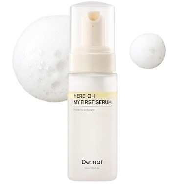 Here-Oh My First Bubble Texture Hydrating Serum with Hyaluronic Acid   Face Serum for Skin Barrier Repair and Glowing Skin   Korean Serum for Dry Skin &amp; Sensitive Skin (1.69 fl oz)