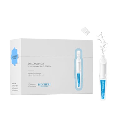 Small Molecule Hyaluronic Acid Serum Ampoules for Face, with Sodium Hyaluronate - Moisturizing &amp; Plumping Formula for Youthful Skin - Targets Dryness &amp; Fine Lines - 30 Pcs/Box