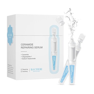 Repairing &amp; Hydrating Face Serum with Ceramide NP, Hyaluronic Acid, Carnosine &amp; Vitamin E   Moisturizing Ampoules for All Skin Types   Anti-Aging &amp; Soothing Serum, 15 Pcs/Box