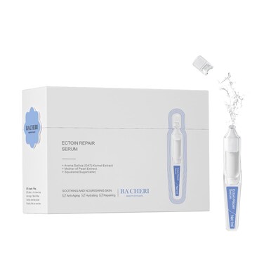 Ectoin Repair Face Serum Ampoules # 30 Pcs/Box - Deep Moisture &amp; Anti-Aging Serum with Beta-Glucan, Glycerin, and Hyaluronic Acid &ndash; Hydration, Soothes &amp; Protects All Skin