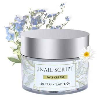 Snail Script snail mucin moisturizer, Repairing Snail Essence Snail Secretion Snail Face Serum for Fine Lines and Dull Skin, Botanical Snail Mucin Lifting Cream Snail Mucin hydrate Face Cream