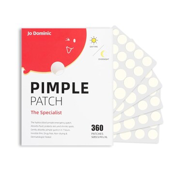 Pimple Patches for Face, 4 Size 360 Counts Acne Patches, Hydrocolloid Patches for Covering Zits and Blemishes, Spot Stickers with Salicylic Acid, Tea Tree Oil &amp; Centella