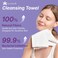 Disposable Face Towels, 10" x 12", Ultra Thick Face Towelettes for Sensitive Skin, Extra Soft Makeup Remover Dry Wipes, 50 Count