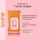 MCoBeauty Vitamin C Facial Wipes, Blend of Vitamin C, Hyaluronic Acid and Antioxidants, Pack of 25 Wipes, Vegan, Cruelty Free Cosmetics