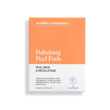 Wrinkles Schminkles Face, Neck &amp; D&eacute;colletage Polishing Peel Pads, Skin Exfoliating &amp; Resurfacing, Pack of 5 Towelettes