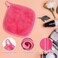 Makeup Remover Cloth, 6" x 6" Make Up Towels Reusable Face Cloth for Washing Face, 12 Pack Makeup Remover Pads Microfiber Face Washcloth with Mesh Bag, Just Water, Grey/Purple/Pink
