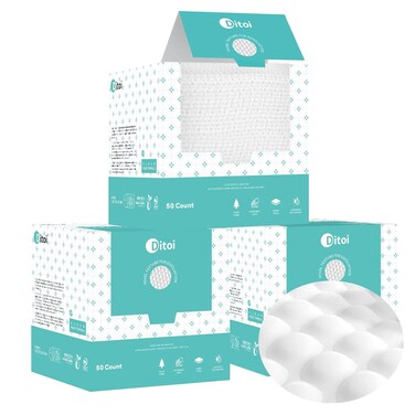 Face Towels, 10"&times;12" Disposable Face Towel, Makeup Remover Dry Wipes, Soft Facial Cloths,Face Towelettes for All Skin Types, 150 Count (3 Pack)