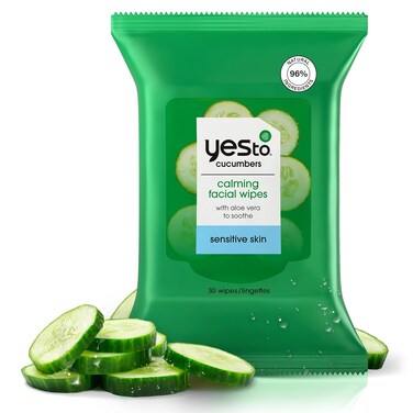 Yes To Face Wipes for Women and Men, Refreshing Facial Cleansing Wipes for use as a Make Up Remover, Cleaning, Soothing, Cucumber