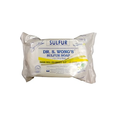 Dr. S. Wong's Sulfur Soap Scented with Moisturizers 100g Germicide Fungicide Parasiticide