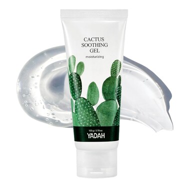 YADAH Cactus Soothing Gel (3.7fl oz) - Sunburn Relief,After Sun Care,Calm, Cool &amp; Soothe Irritated Skin, Face Redness. Korean Skin Care. 95% Cactus Extract, Vegan.