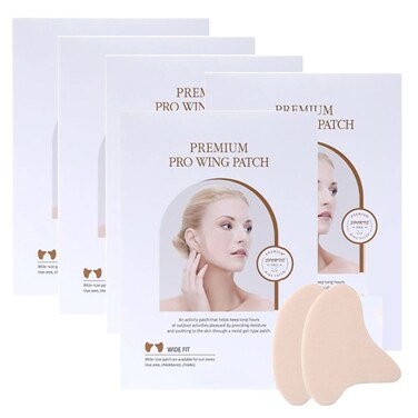 RiRe Premium Pro Wing UV Protection Golf Patch 5-Pairs Outdoor and Sports Activities, Golf, Hiking, Fishing, Climbing, Cycling, Centella Asiatica Extract Facial Sunscreen Patch, UV sun block patch