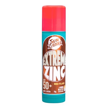 Sun Zapper (Red Flash) Extreme Zinc Mineral Sunscreen Stick &ndash; Red SPF50+ UVA/UVB Protection &ndash; Made in Australia