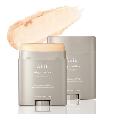 Abib Airy Sunstick Smoothing Bar SPF50   Non-Sticky Matte Finish Sun Protection for Face and Body, Long-lasting Korean Sun Stick