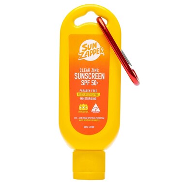 Sun Zapper Clear Zinc Oxide Sunscreen SPF 50+ &ndash; 60ml Water-Resistant Sun Cream &ndash; Made in Australia