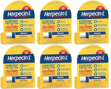 Herpecin-L Everyday Protection SPF 30 Lip Balm 0.1 Oz. - Pack of 6