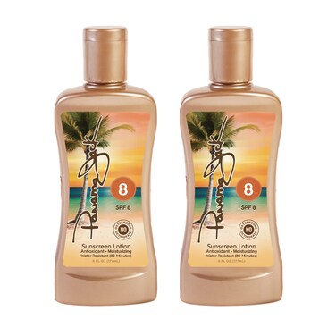 Panama Jack Sunscreen Tanning Lotion - SPF 8, PABA, Paraben, Gluten &amp; Cruelty Free, Antioxidant Moisturizing Formula, 6 FL OZ (Pack of 2)