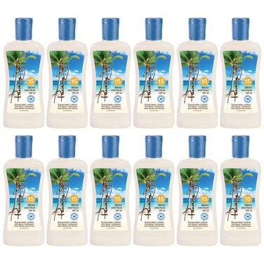 Panama Jack Sunscreen Suntan Lotion - SPF 15, Broad Spectrum UVA/UVB Protection, PABA, Paraben, Gluten &amp; Cruelty Free, 6 FL OZ (Pack of 12)