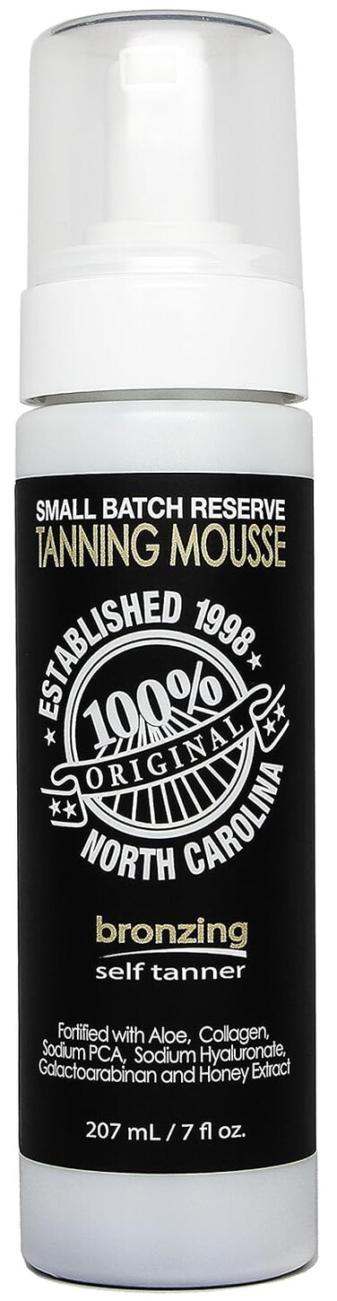 Dark Tanning Mousse w/Instant Bronzer by Famous Dave&rsquo;s   Sunless Self Tanner   Organic &amp; Natural Ingredients for Medium/Darker Skin Tones