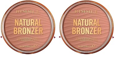 Rimmel London Natural - 021 Sun Light - Bronzer, Matte Finish, 0.49oz (Pack of 2)