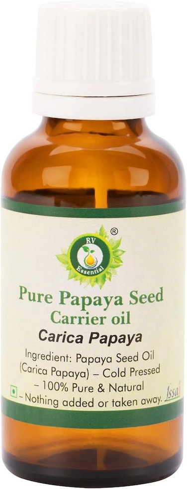 Papaya Seed Oil   Carica Papaya   for Skin   for Dark Spots Removal   for Body   for Hair   Pure Papaya Seed Oil   100% Pure Natural   Cold Pressed   30ml   1.01oz by R V Essential