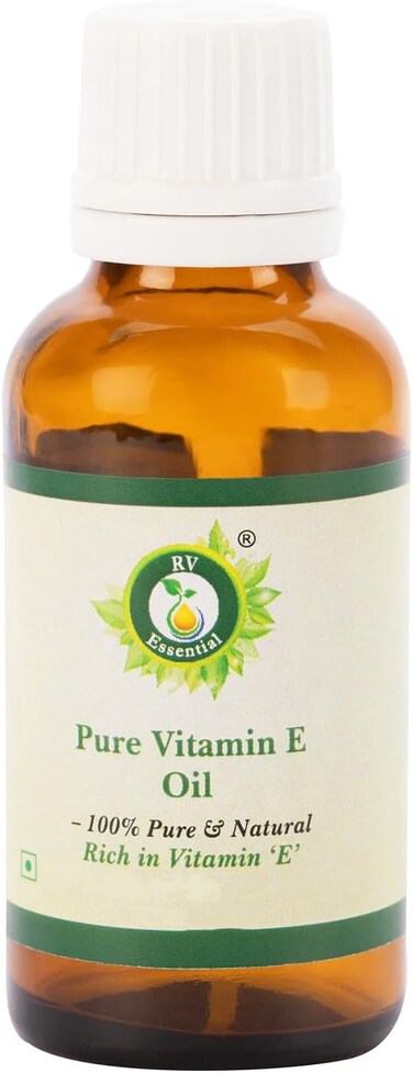 R V Essential Pure Vitamin E Oil 10ml (0.338oz)- (100% Pure and Natural Rich in Vitamin E)