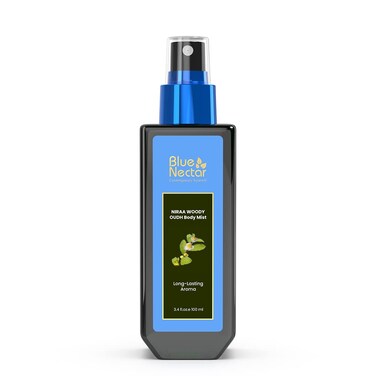 Blue Nectar Niraa Woody Oudh Body Mist for Hydrating Long Lasting Fragrance (100ml)