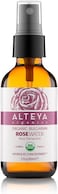 Alteya Organics Rose Water USDA Certified Organic Facial Toner, 2 Fl Oz/60mL Pure Bulgarian Rosa Damascena Flower Water, Award-Winning Moisturizer Amber Glass Spray Bottle