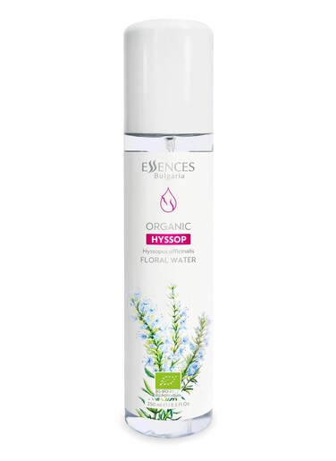 Essences Bulgaria Organic Hyssop Floral Water (Hyssopus officinalis) 8.5 Fl Oz   250ml   100% Natural   Spray for Face, Body, Hair, Excellent Aftershave