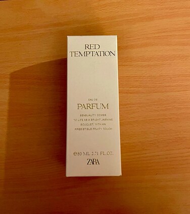 Zara RED TEMPTATION EDP 80 ML (2.71 FL. OZ) Notes of Precious Saffron and Coriander, Bitter Orange