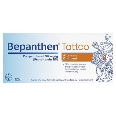 Bepanthen Tattoo Aftercare Ointment &ndash; Dermatologically Tested Healing and Protective Balm &ndash; 50g