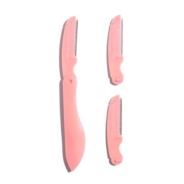 MCoBeauty Super Smooth Facial and Brow Razor - Comfortably Removes Facial Hair - Allows for Smoother Application of Complexion Products - Precision Blade Shapes The Brow and Arch Easily - 3 Pc