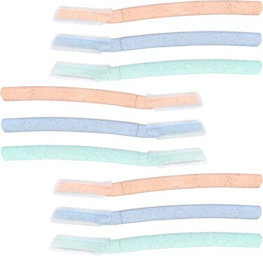 Dedge Eyebrow Razor Multipurpose Dermaplane Facial Razor for Exfoliation, Eyebrow Shaper Includes Blade Cover, 1 Pack of 9