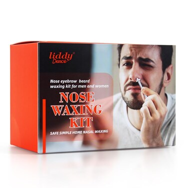 Nose Wax Kit, Waxing Kit for Men and Women, 100g Wax, 40 Applicators &amp; 40 Wooden Waxing Sticks, Nose Face Hair Removal Nasal Wax Kit at Home