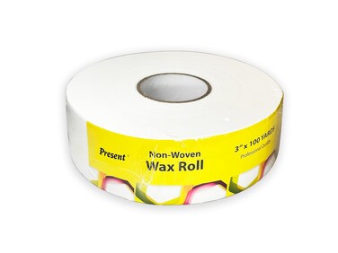 Present by BNP Non-woven Wax Roll 3'' x 100 Yards Waxing Specialists, Durable Strong Easy to Use Spa Home Depilatory Supply