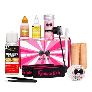 Lace Melting Spray Wig Glue Lace Glue for Lace Front Wigs, Extra Hold Lace Front Wig Glue Hair Replacement Adhesive Tools with Wig Glue Remover Hair Wax Stick Edge Control Elastic Bands for Wigs