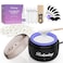 Nose Wax Kit, Mini Wax Warmer Kit for Eyebrow Ear Hair Removal, Portable Wax Melter Waxing Machine Kit with 50g Wax, 6 Applicators, 6 Nose Hair Sticks, 6 Mustache Protectors for Women Men - Black