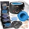 Lifestance Complete Home Waxing Kit, L1 Hard Wax Warmer for Hair Removal, Brazilian Bikini Wax Kit for Women Men, 59 Items, No-Mess Silicone Liner, Wax Heater, Hot Wax Pot for Body Leg Face Eyebrow
