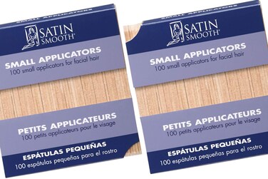 Satin Smooth Small Applicators Eyebrow, Upper Lip, Chin, Facial Hair Waxing 100 ct x 2 packs
