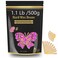 Wax Beads for Hair Removal, 1.1LB Painless Salon Hard Wax Beans for Bikini, Eyebrow Facial, At Home Pearl Waxing Beads for Sensitive Skin with 20 Spatulas for Women Men (Violet)
