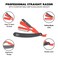 Black Widow Professional Barber Razor - Straight Edge Razor (1.5mm) - Red and Matte Black
