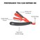 Black Widow Professional Barber Razor - Straight Edge Razor (1.5mm) - Red and Matte Black