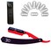 Black Widow Professional Barber Razor - Straight Edge Razor (1.5mm) - Red and Matte Black