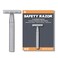 Double Edge Safety Razor, Single Blade Razors for Men and Women, with 10 Safety Razor Blades, Reusable, One Blade, No Plastic, Eco-friendly Shaving, Matte Silver