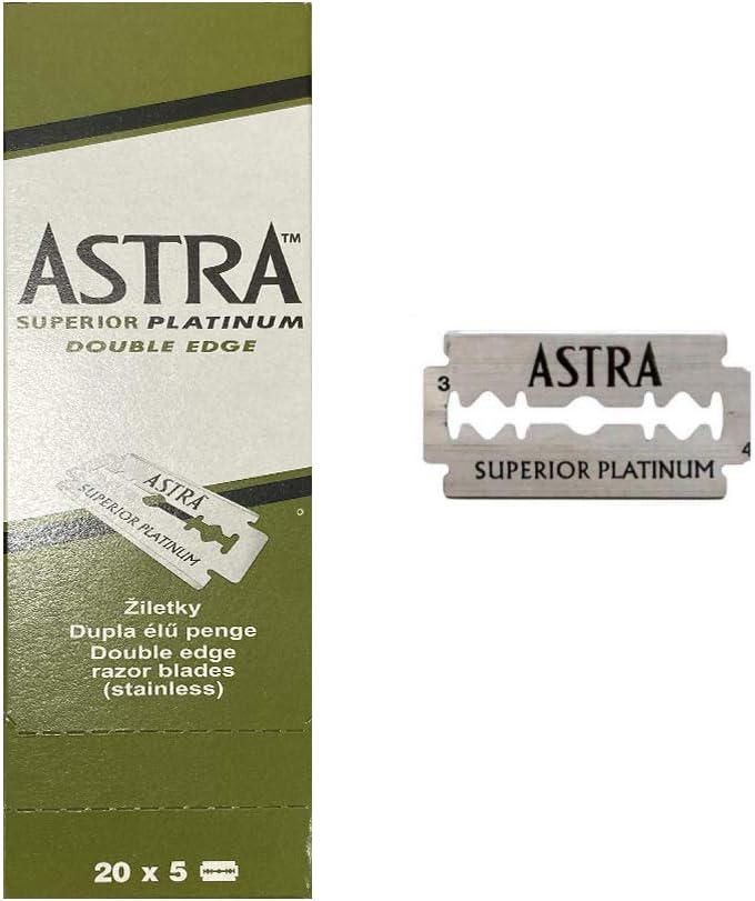 Buy Astra Superior Platinum Double Edge (DE) Razorblade - 100 Blades ...