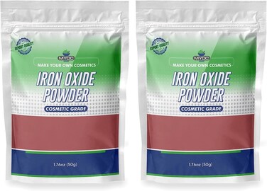 Myoc Iron Oxide Powder &ndash; 50 Gm (1.76 Oz), Iron Oxide Powder Cosmetic Grade, Iron Oxide Powder for Sunscreen, Iron Oxide Powder for Makeup, Iron Oxide for Pottery &amp; Slime(Pack of 2)