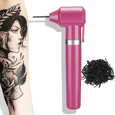 Tattoo Ink Mixer, Tattoo Pigment Stirrer, Tattoo Coloring Mix Machine with Ink Mixing Stick, Pigment Mixer Machine with 100 Pcs Sticks, Electric Ink Mixer for Makeup Tattoo (Black-1)