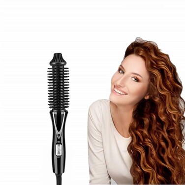 Round Hair Brush, Thermal Ceramic &amp; Ionic Tech Ceramic Thermal Brush, Foldable Hot Brush Curling Iron Comb for Styling and Curling Frizz Control
