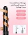 Long Barrel Curling Iron Wand Set, BESTOPE PRO 6 in 1 Curling Wand Set with Ceramic Barrel for Long/Medium Hair, 0.35"-1.25" Interchangeable Hair Wand Curler, Dual Volts, Include Glove &amp; Clips - Black